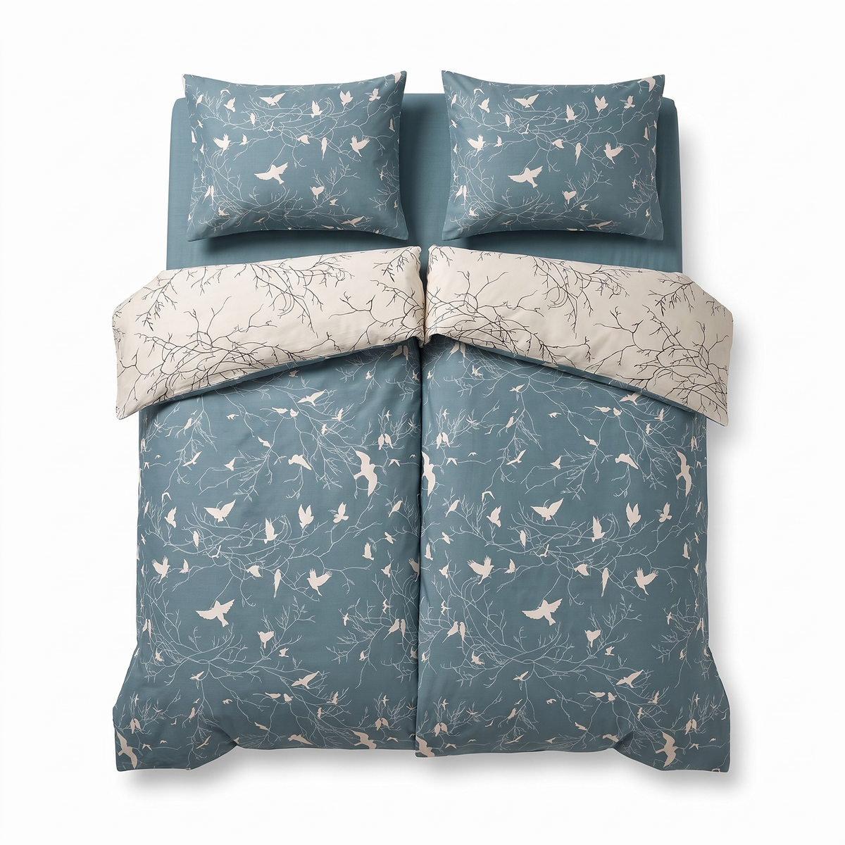 Sada povlečení se 2 povlaky na přikrývku FREEDOM MINT — pohled zepředu